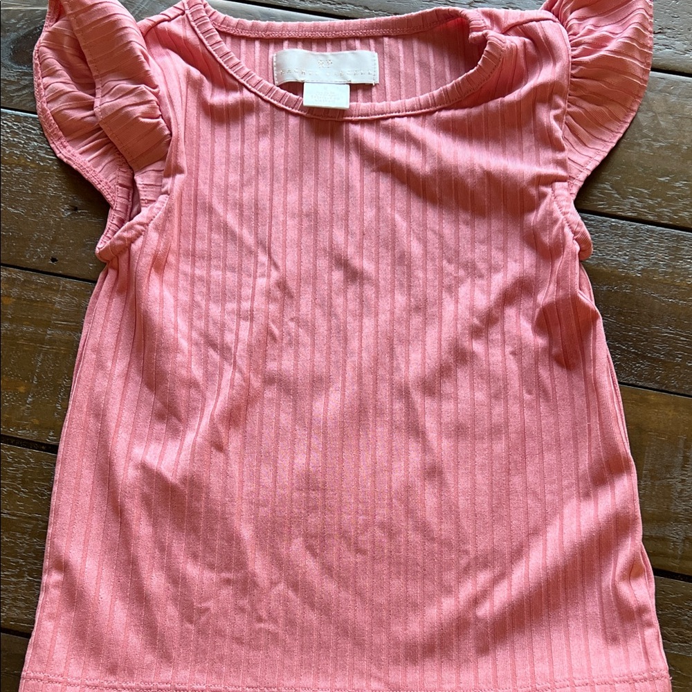Girls Pink Ribbed Two-Piece Ruffle outfit RACHEL PARCELL Size 5 girls - Picture 5 of 6
